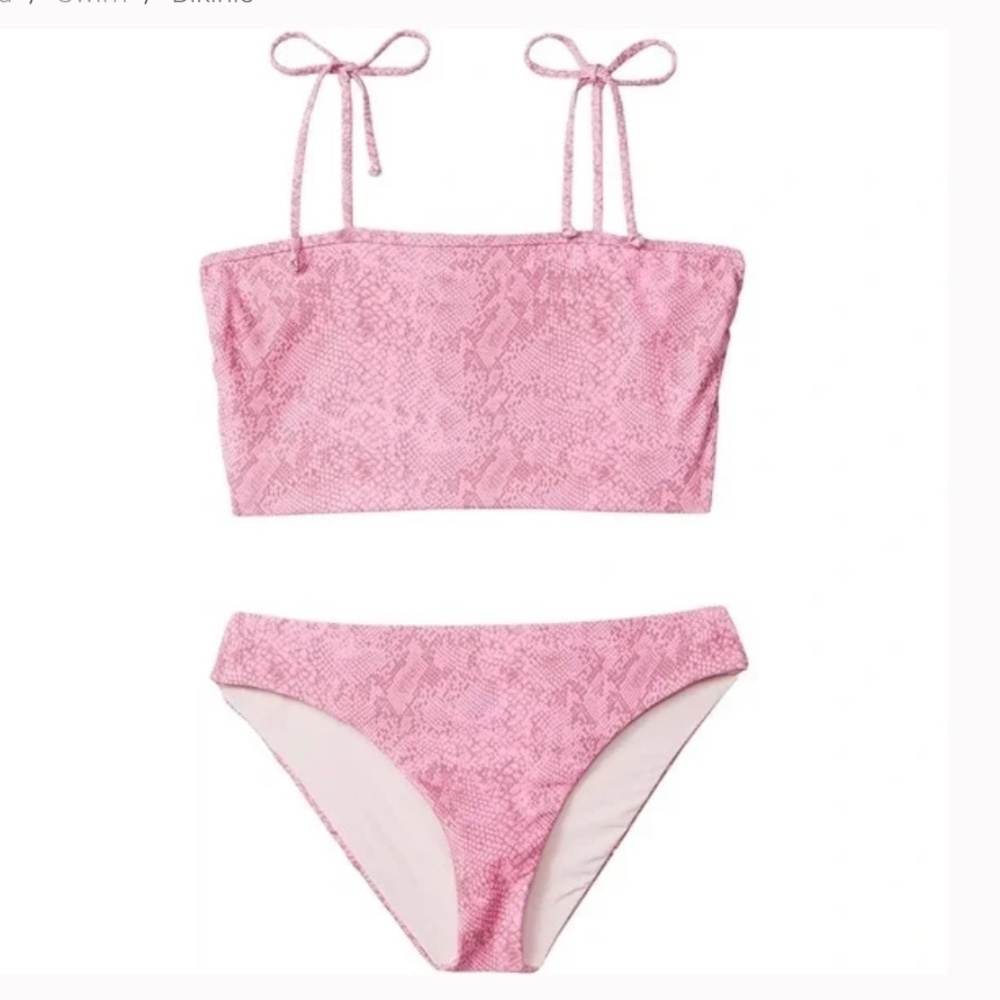 Splendid Littles Charmer Pink Tube Bra and Retro Pant Bikini